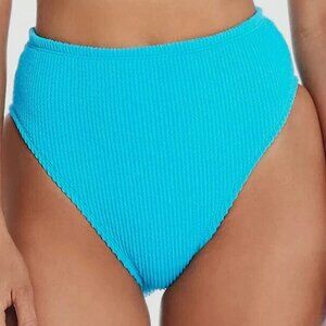 Bleu Rod Beattie Pucker Up High Waist Bikini Swim Bottom 8 Coldwater Blue NWT